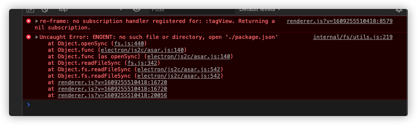 package.json not found